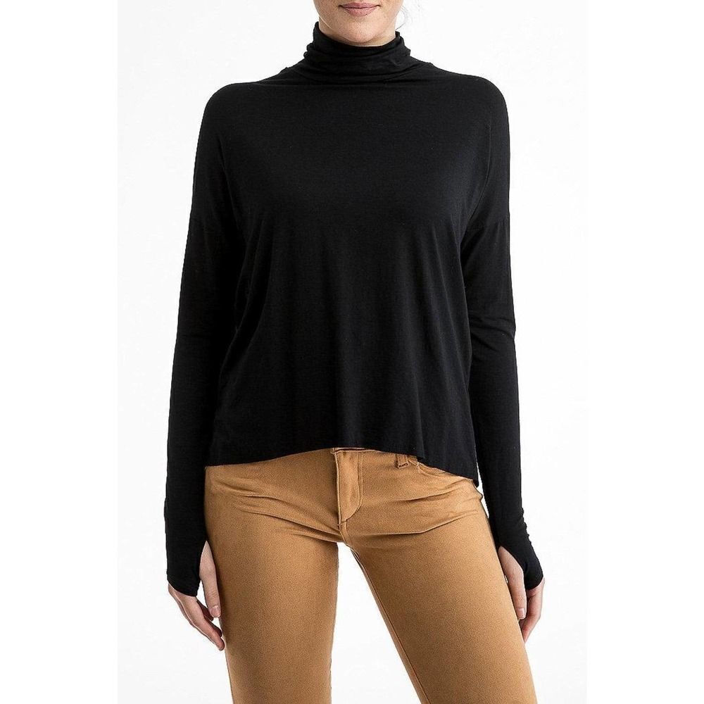 FEEL THE PIECE TERRE JACOBS Turtle Neck Black Top 